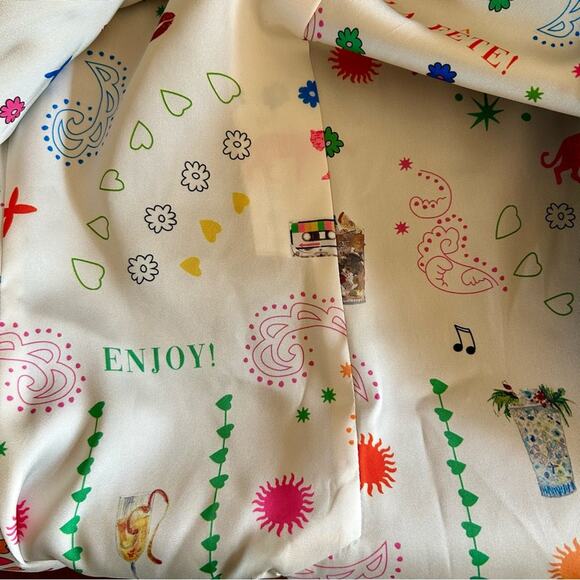 Vilagallo linen blend blazer navy sz 10 EU 44 - Picture 5 of 7